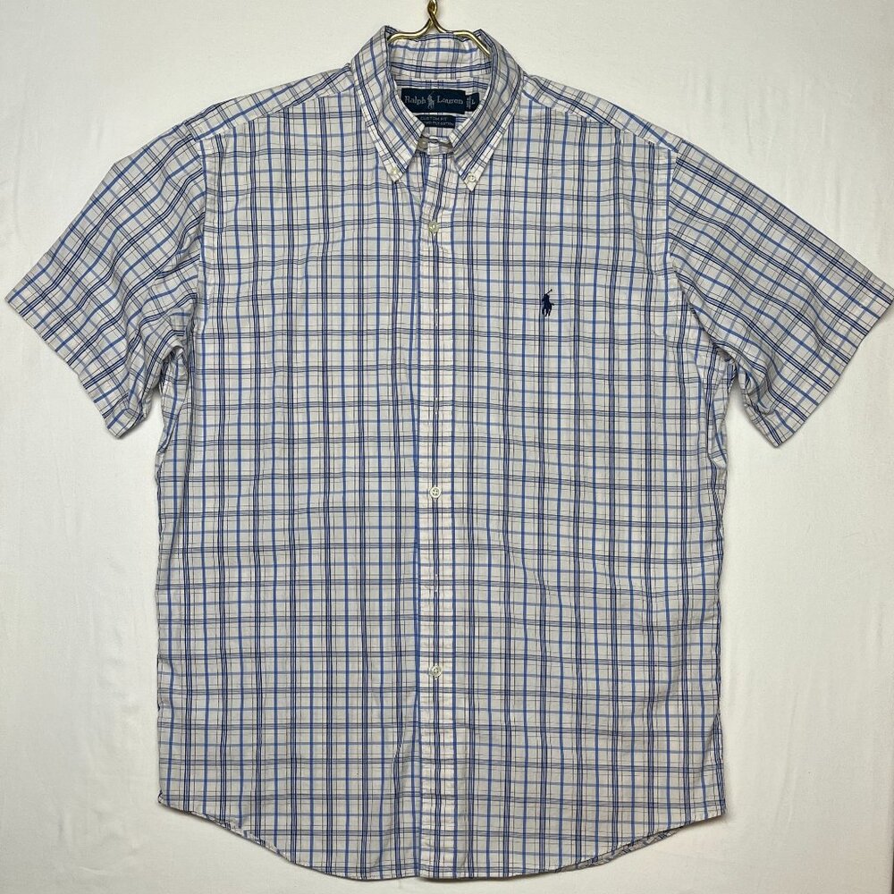 Ralph Lauren Polo Plaid Men's Large Short Sleeve Shirt